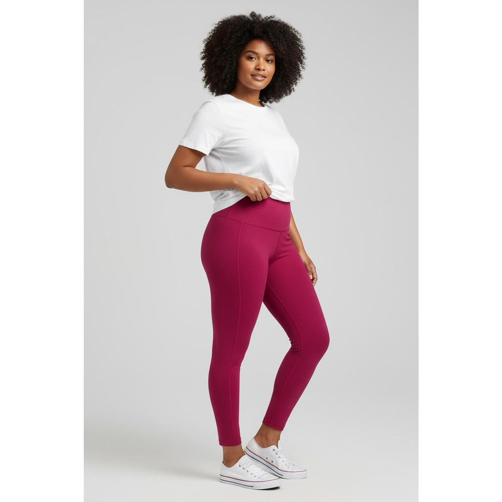 All in Motion Everyday Soft 7/8 Leggings Womens L Berry Pink High Rise NWT